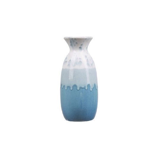 Vase décoratif en céramique émaillée pour fleurs - 10 x 10 x 25