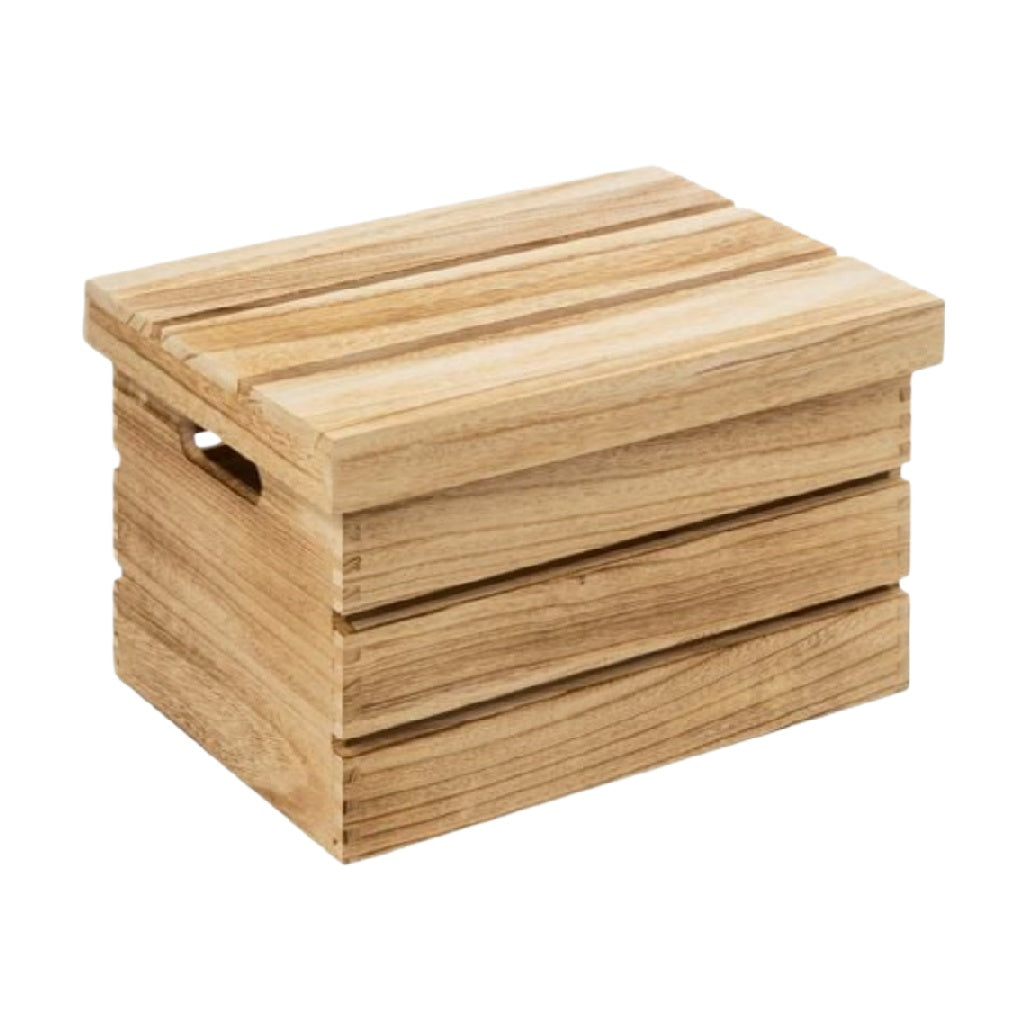 Boîte de rangement en bois pour organisation domestique - 25 x 20 x 15